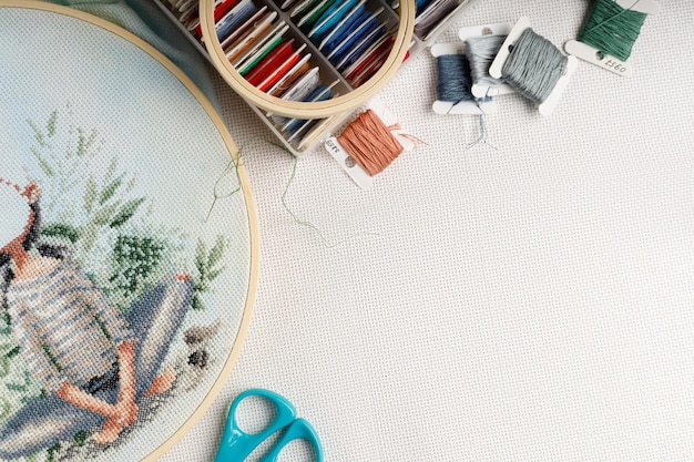 Atelier și materiale de broderie